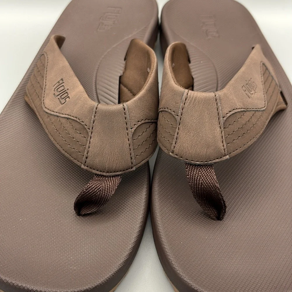 Flojos Brown Men’s Flip Flops size 12 new without tags